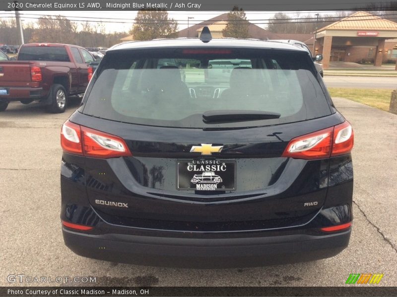 Midnight Blue Metallic / Ash Gray 2020 Chevrolet Equinox LS AWD