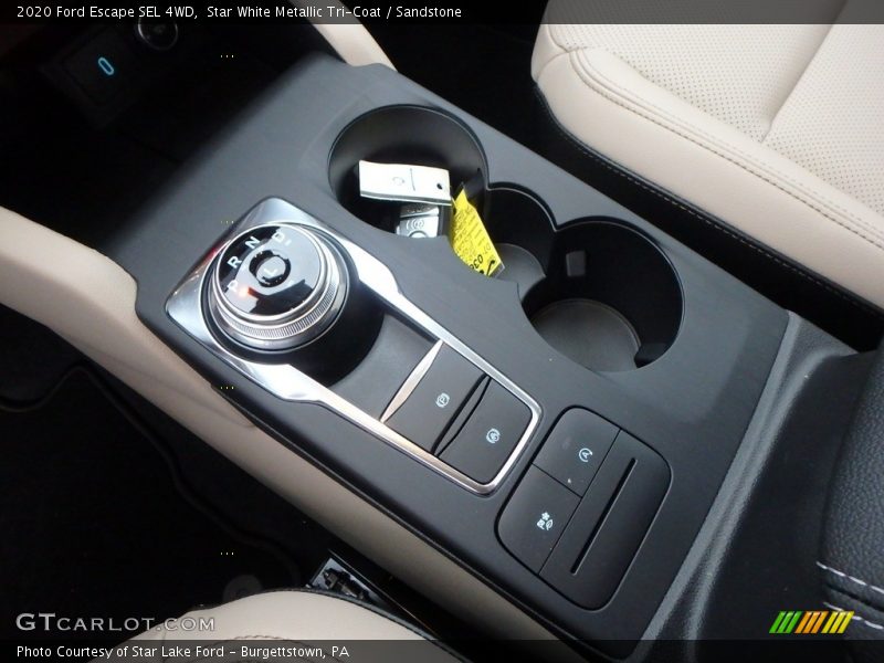 Star White Metallic Tri-Coat / Sandstone 2020 Ford Escape SEL 4WD