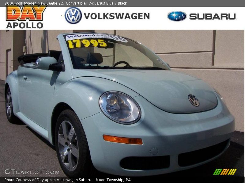 Aquarius Blue / Black 2006 Volkswagen New Beetle 2.5 Convertible