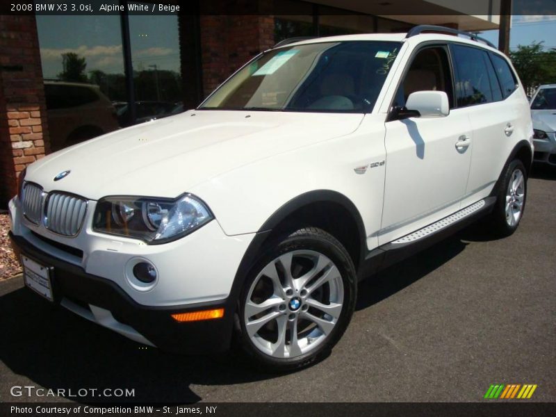 Alpine White / Beige 2008 BMW X3 3.0si