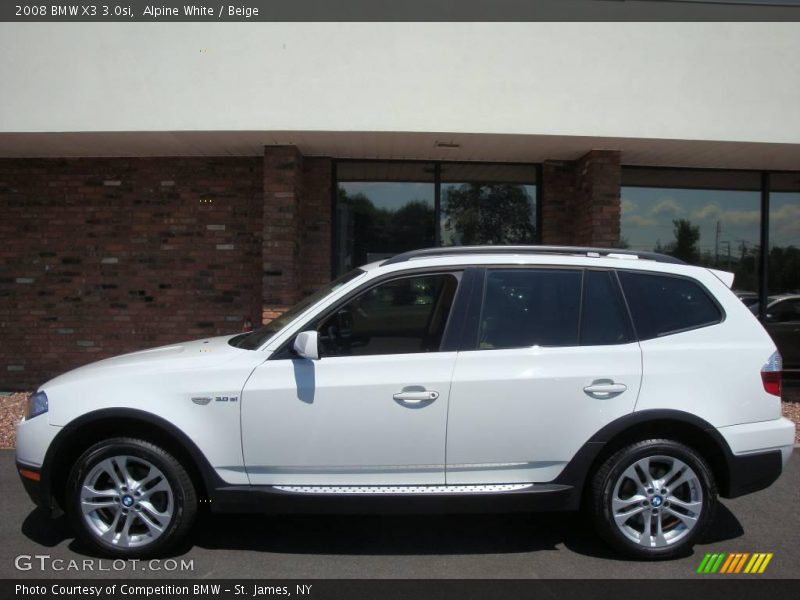 Alpine White / Beige 2008 BMW X3 3.0si