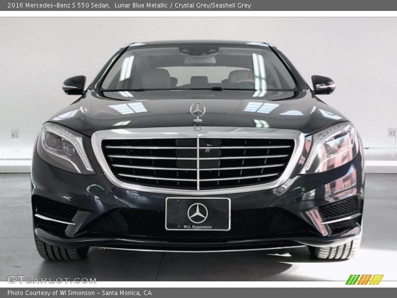 Lunar Blue Metallic / Crystal Grey/Seashell Grey 2016 Mercedes-Benz S 550 Sedan
