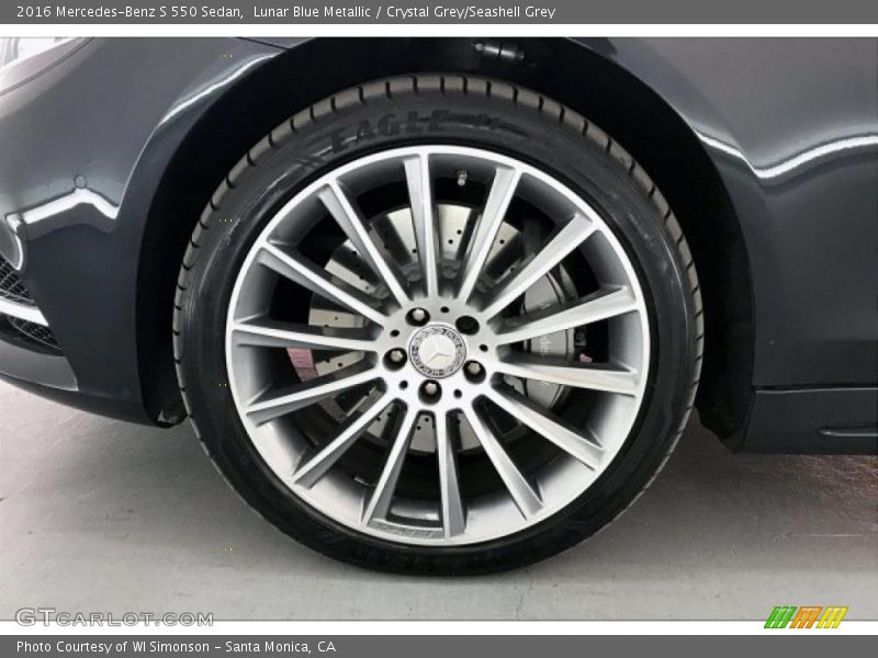 Lunar Blue Metallic / Crystal Grey/Seashell Grey 2016 Mercedes-Benz S 550 Sedan
