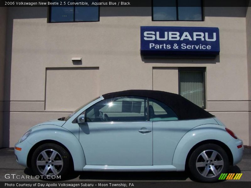 Aquarius Blue / Black 2006 Volkswagen New Beetle 2.5 Convertible
