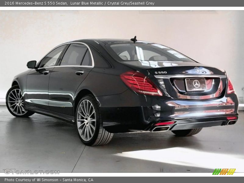 Lunar Blue Metallic / Crystal Grey/Seashell Grey 2016 Mercedes-Benz S 550 Sedan