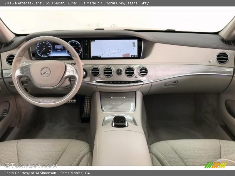 Lunar Blue Metallic / Crystal Grey/Seashell Grey 2016 Mercedes-Benz S 550 Sedan