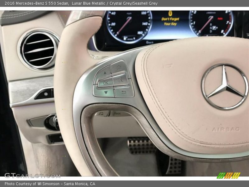 Lunar Blue Metallic / Crystal Grey/Seashell Grey 2016 Mercedes-Benz S 550 Sedan