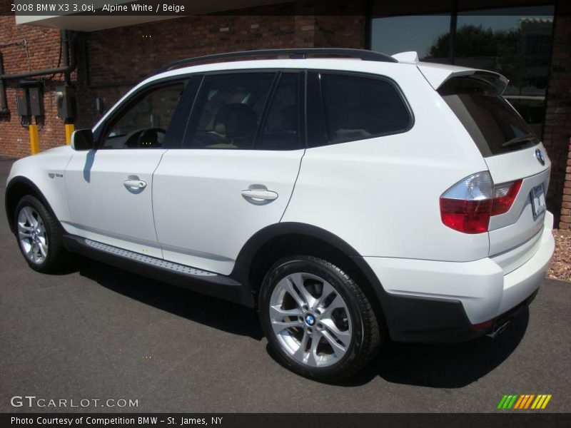 Alpine White / Beige 2008 BMW X3 3.0si