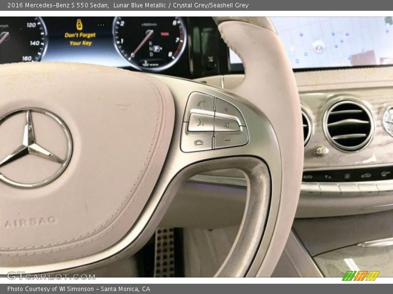 Lunar Blue Metallic / Crystal Grey/Seashell Grey 2016 Mercedes-Benz S 550 Sedan