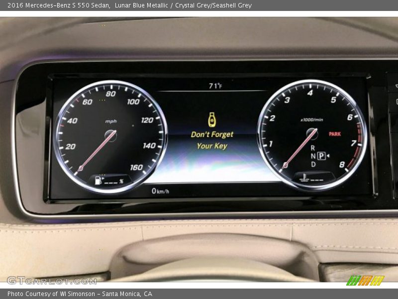 Lunar Blue Metallic / Crystal Grey/Seashell Grey 2016 Mercedes-Benz S 550 Sedan