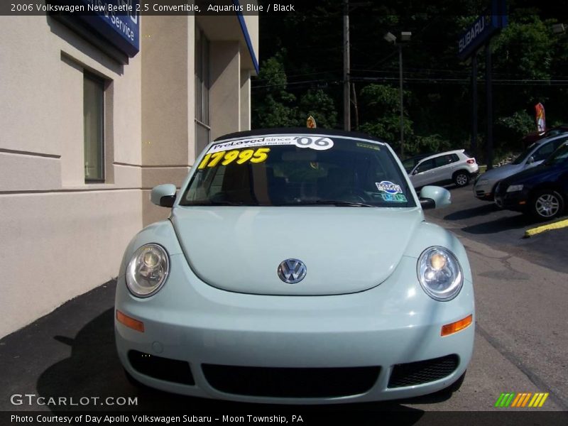 Aquarius Blue / Black 2006 Volkswagen New Beetle 2.5 Convertible