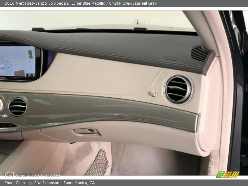 Lunar Blue Metallic / Crystal Grey/Seashell Grey 2016 Mercedes-Benz S 550 Sedan