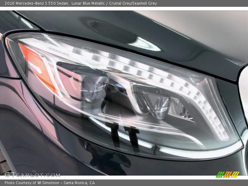 Lunar Blue Metallic / Crystal Grey/Seashell Grey 2016 Mercedes-Benz S 550 Sedan