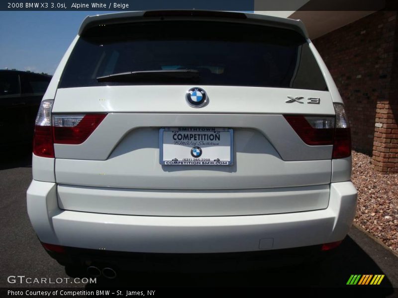 Alpine White / Beige 2008 BMW X3 3.0si
