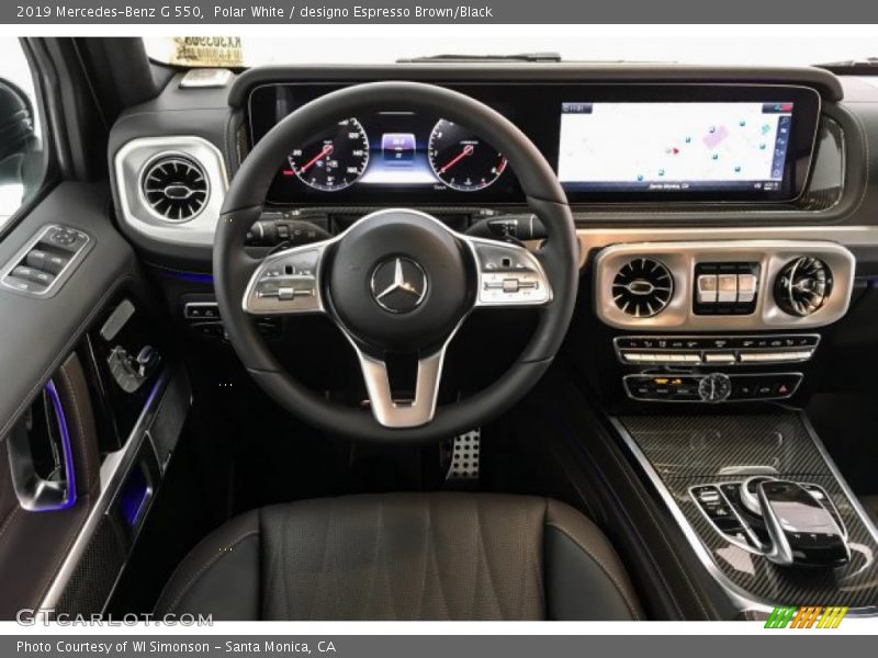 Polar White / designo Espresso Brown/Black 2019 Mercedes-Benz G 550