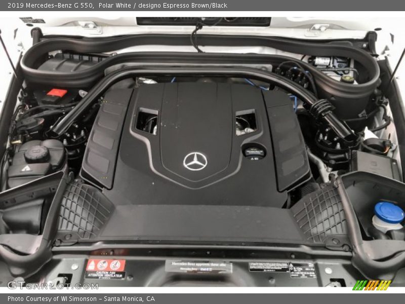 Polar White / designo Espresso Brown/Black 2019 Mercedes-Benz G 550