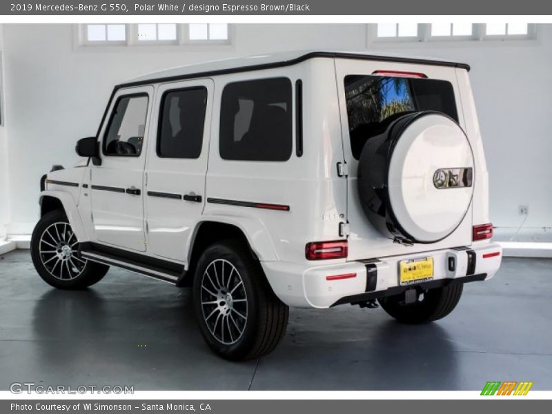 Polar White / designo Espresso Brown/Black 2019 Mercedes-Benz G 550