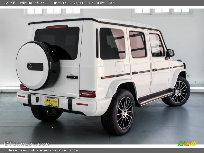 Polar White / designo Espresso Brown/Black 2019 Mercedes-Benz G 550