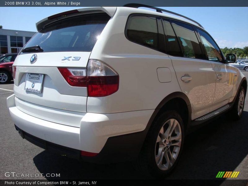 Alpine White / Beige 2008 BMW X3 3.0si