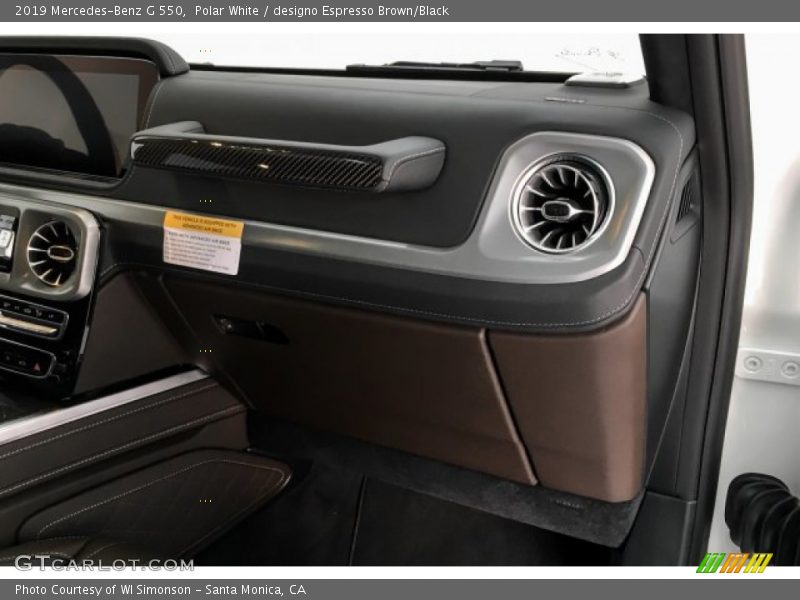 Polar White / designo Espresso Brown/Black 2019 Mercedes-Benz G 550