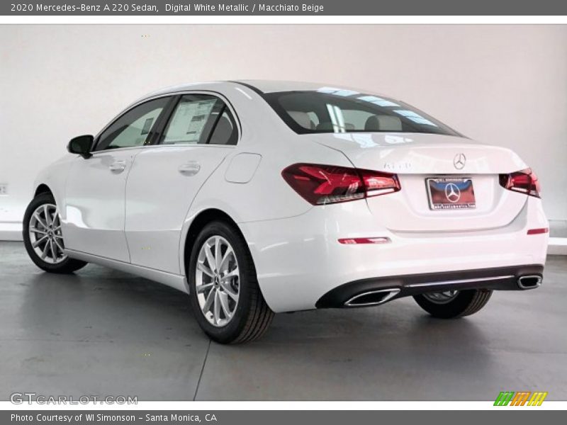 Digital White Metallic / Macchiato Beige 2020 Mercedes-Benz A 220 Sedan