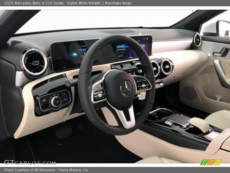 Digital White Metallic / Macchiato Beige 2020 Mercedes-Benz A 220 Sedan