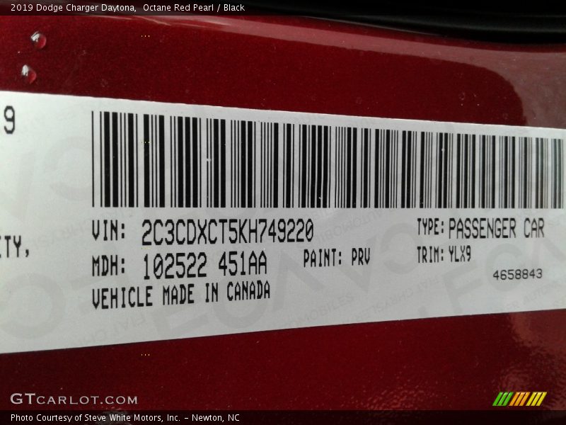 Octane Red Pearl / Black 2019 Dodge Charger Daytona