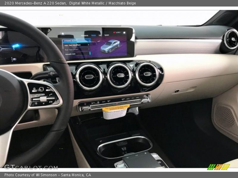 Digital White Metallic / Macchiato Beige 2020 Mercedes-Benz A 220 Sedan