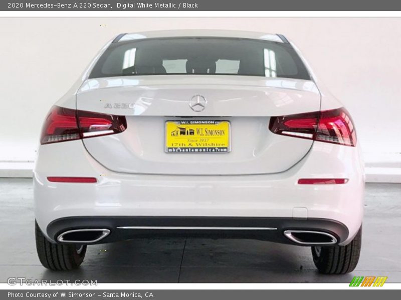 Digital White Metallic / Black 2020 Mercedes-Benz A 220 Sedan