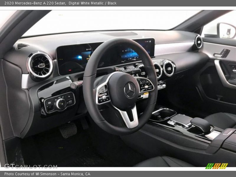 Digital White Metallic / Black 2020 Mercedes-Benz A 220 Sedan