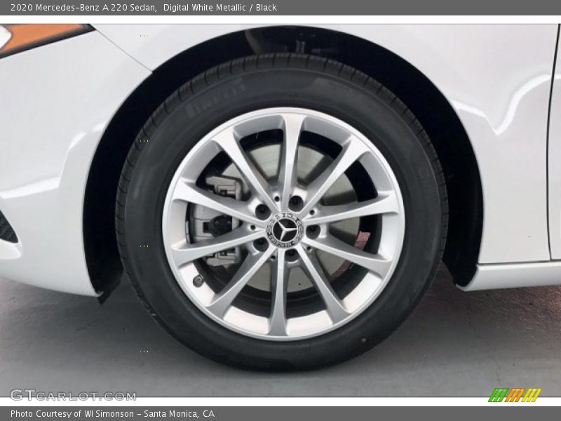 Digital White Metallic / Black 2020 Mercedes-Benz A 220 Sedan