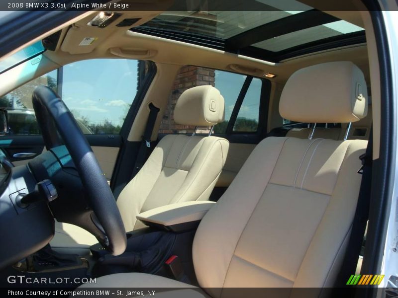 Alpine White / Beige 2008 BMW X3 3.0si