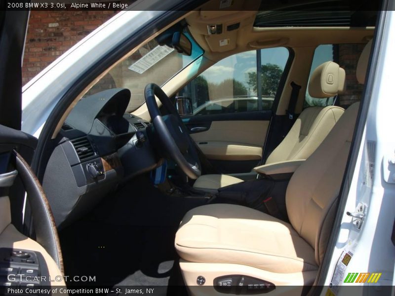 Alpine White / Beige 2008 BMW X3 3.0si