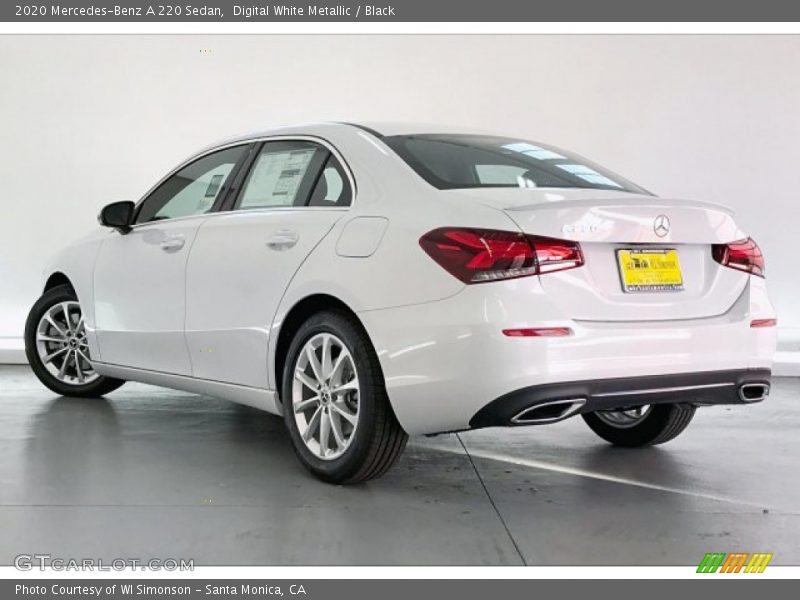 Digital White Metallic / Black 2020 Mercedes-Benz A 220 Sedan