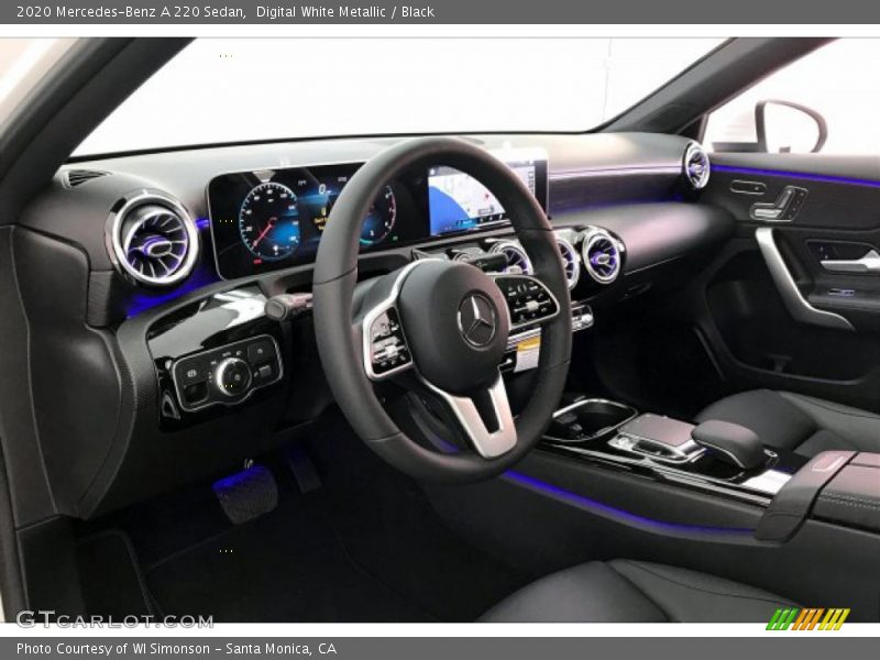 Digital White Metallic / Black 2020 Mercedes-Benz A 220 Sedan
