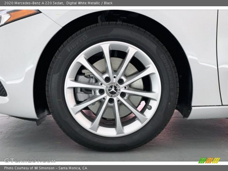 Digital White Metallic / Black 2020 Mercedes-Benz A 220 Sedan