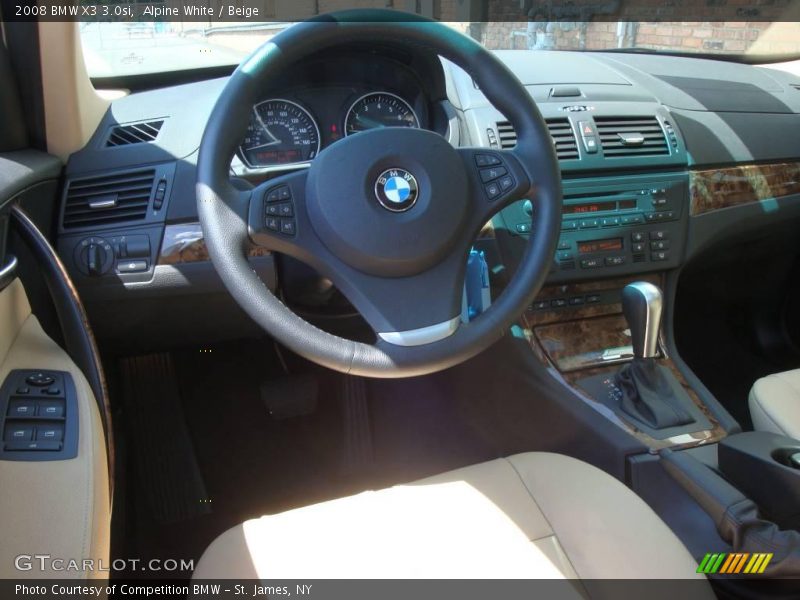 Alpine White / Beige 2008 BMW X3 3.0si
