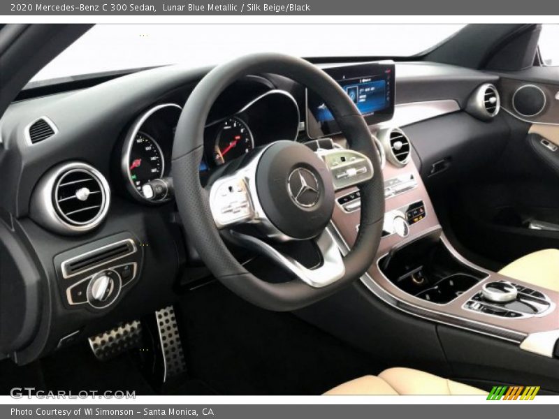 Lunar Blue Metallic / Silk Beige/Black 2020 Mercedes-Benz C 300 Sedan