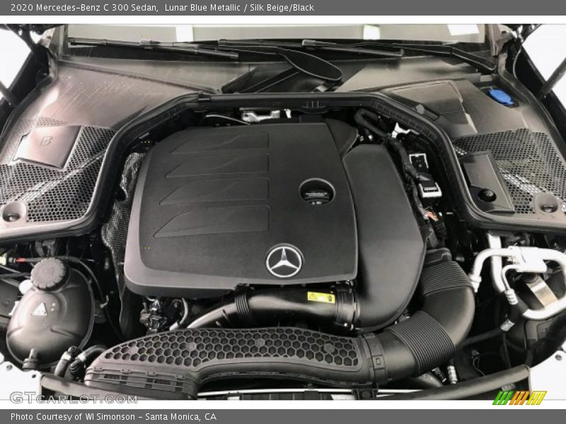Lunar Blue Metallic / Silk Beige/Black 2020 Mercedes-Benz C 300 Sedan