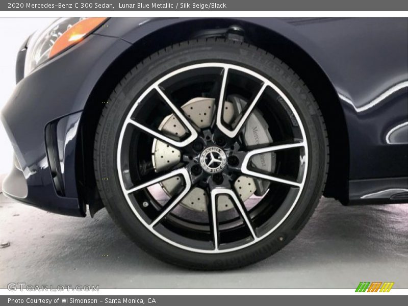 Lunar Blue Metallic / Silk Beige/Black 2020 Mercedes-Benz C 300 Sedan