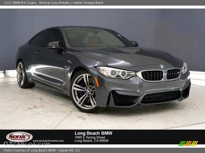 Mineral Grey Metallic / Sakhir Orange/Black 2017 BMW M4 Coupe