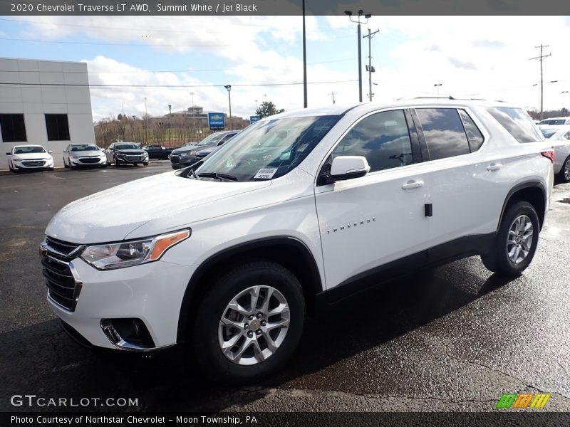 Summit White / Jet Black 2020 Chevrolet Traverse LT AWD