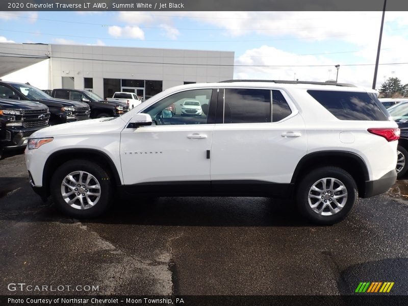 Summit White / Jet Black 2020 Chevrolet Traverse LT AWD
