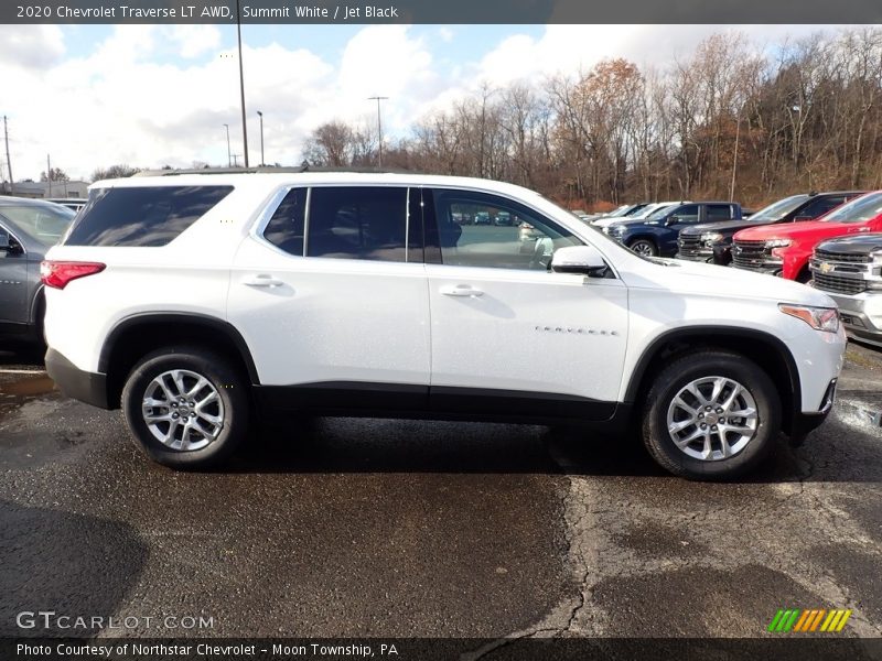 Summit White / Jet Black 2020 Chevrolet Traverse LT AWD