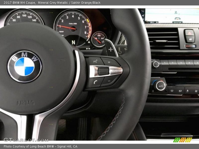 Mineral Grey Metallic / Sakhir Orange/Black 2017 BMW M4 Coupe