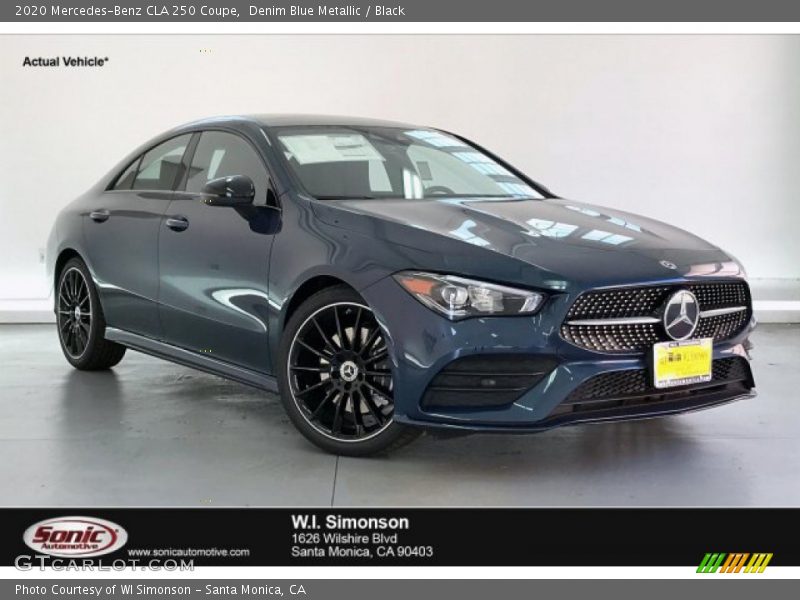 Denim Blue Metallic / Black 2020 Mercedes-Benz CLA 250 Coupe