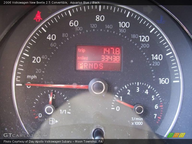 Aquarius Blue / Black 2006 Volkswagen New Beetle 2.5 Convertible