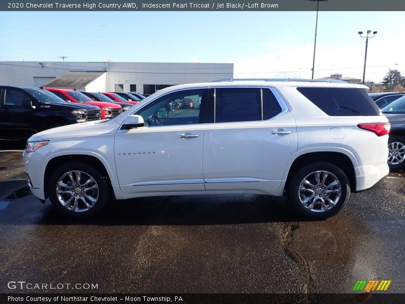 Iridescent Pearl Tricoat / Jet Black/­Loft Brown 2020 Chevrolet Traverse High Country AWD