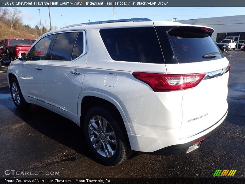 Iridescent Pearl Tricoat / Jet Black/­Loft Brown 2020 Chevrolet Traverse High Country AWD