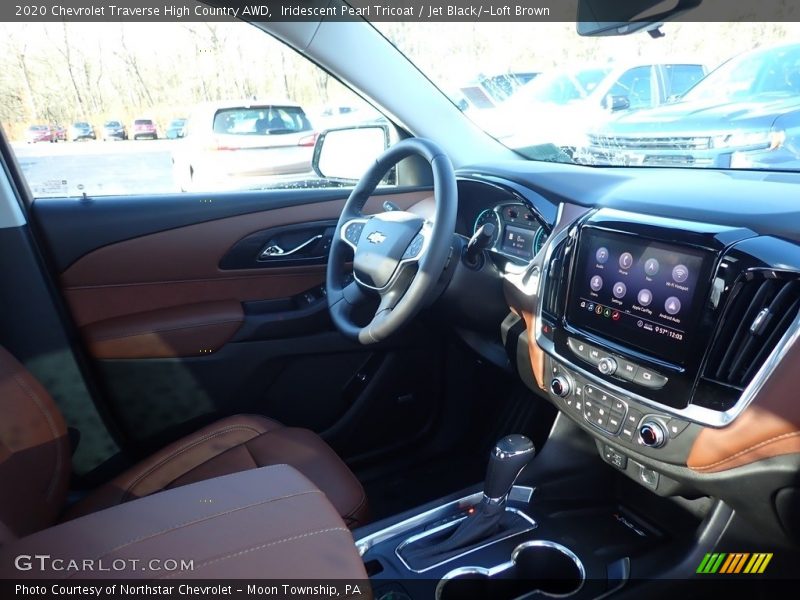 Iridescent Pearl Tricoat / Jet Black/­Loft Brown 2020 Chevrolet Traverse High Country AWD
